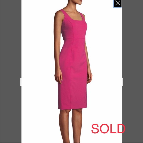 Veronica Beard Square-Neck Sleeveless Sheath Dress - Picture 1 of 4